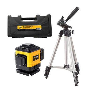 Imagem de Nível A Laser Profissional 3d 12 Linhas Autonivelante Tripé - Oba Oba 