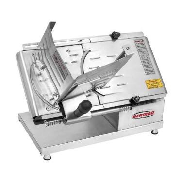 Imagem de Cortador e Fatiador de Frios Bermar 20 cm Inox Bivolt