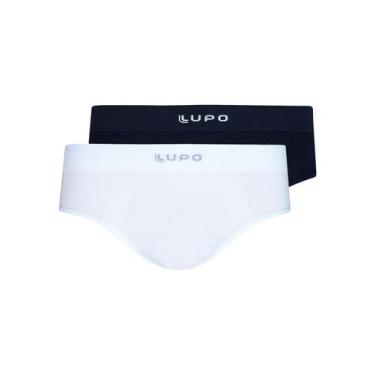 Imagem de Kit com 2 Cuecas Slip Lupo 681-001 Colorido, Branco, GG