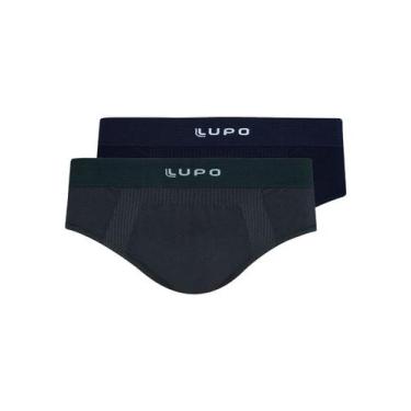 Imagem de Kit com 2 Cuecas Slip Lupo 681-001 Colorido, Preto, GG