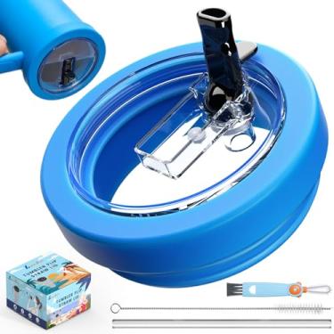 Imagem de Tampa flip de canudo à prova de vazamento de 850 g para Stanley Quencher, substituição de tampa de copo de 850 g para acessórios de copo Stanley, tampas de copo de silicone sem derramamento para copo