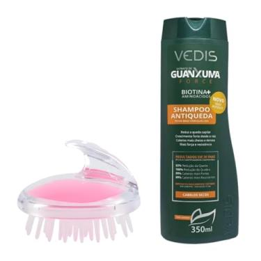 Imagem de Shampoo Guanxuma Cabelos Secos Force Antiqueda - 350ML + Escova Massageadora de Couro Cabeludo