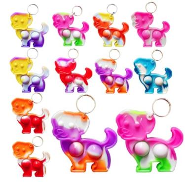 Imagem de Pacote com 20 mochilas para cães e filhotes de cachorro para decoração, arco-íris, mini pop fidget para estudantes e lembrancinhas de festa de cachorro, prêmio de bolha para estudantes para meninos e meninas