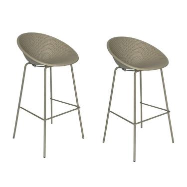 Imagem de Kit com 2 Banquetas de Jardim Drops  Cinza