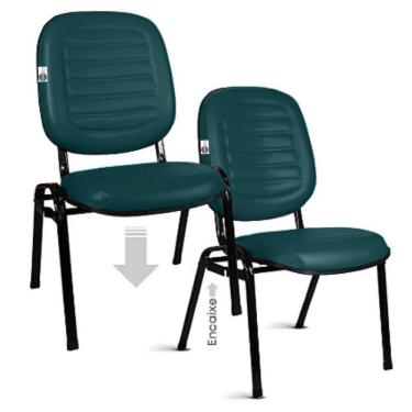 Imagem de 02 Cadeiras Empilhável para Igrejas Evangélicas Linha Holy Verde