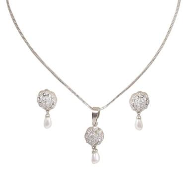 Imagem de Touchstone Brincos com pingente de zircônia cúbica de corte redondo banhado a ouro e branco e banhado a ouro para mulheres joias de designer., Zircônia cúbica, Sem Pedra Preciosa