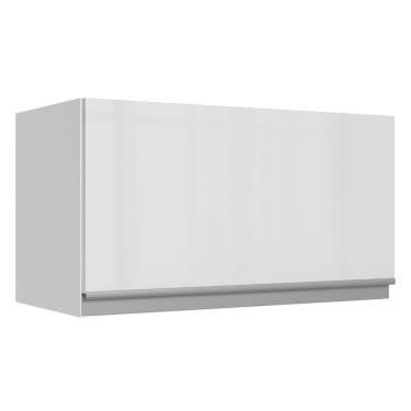 Imagem de Armário Aéreo Madesa Acordes 100% mdf 60 cm 1 Porta Basculante - Branco Brilho