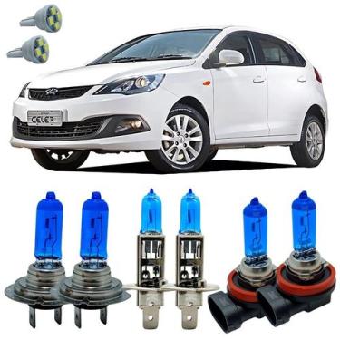Imagem de Kit Lampada Super Branca 8500k Celer 2013 A 2016 + Led T10 - Cinoy/Qua