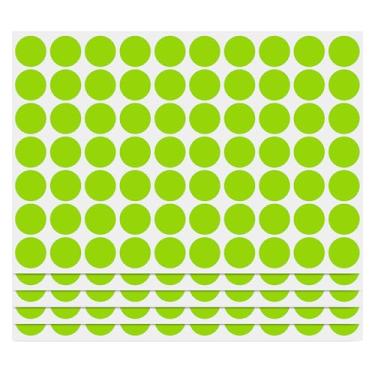 Imagem de PARLAIM Etiquetas adesivas de círculo de codificação de 9,5 cm, pacote com 1050 etiquetas redondas de pontos de código de cores para marcação de escritório em casa, organização (verde claro)