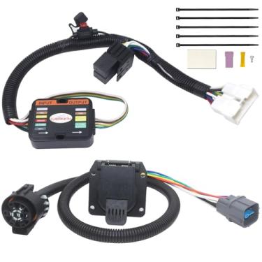 Imagem de CARROFIX Chicote Elétrico De Reboque Personalizado Lateral Do Veículo De Substituição Com Conector De Reboque De Lâmina De 7 Vias, Com Módulo Protegido Por Circuito, Compatível Com Honda Pilot 2012