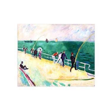 Imagem de Raoull Duufy Famous Paintings Wall Art for Living Room-Classic Artwork Picture-Fishermen-Reprodução em tela 20x25cm8x10in Sem moldura