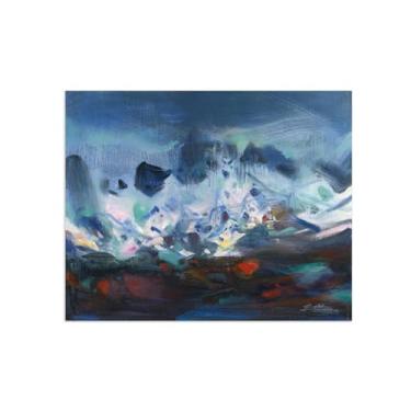 Imagem de Impressões em tela de arte de parede abstrata. Imagem de arte em tela. Impressão em tela. Abstrato 21. Pinturas modernas para sala de estar 20x25cm-8x10in sem moldura