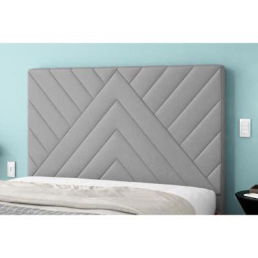 Imagem de Painel de Cama Box Estofada Casal Sky Plus Chumbo - Simbal