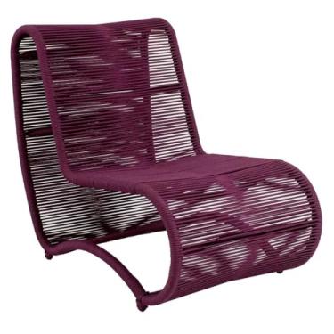 Imagem de Cadeira Poltrona Leroy de Jardim Piscina Varanda em Corda Náutica e Alumínio