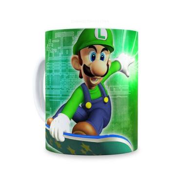Imagem de Caneca Super Mario Luigi Snowboard - Pomps Geek