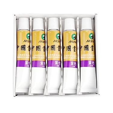 Imagem de NWFashion Tubo colorido de pintura chinesa de 12 ml desenho em aquarela 5 pç/um lote (439 Pruple)