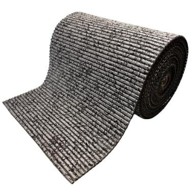 Imagem de Passadeira Antiderrapante Cozinha 2 M X 43 Cm - Emborrachado(Cinza rajado Preto)