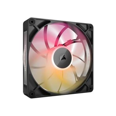 Imagem de CORSAIR Ventoinha grossa iCUE Link RX140 MAX RGB 140 mm PWM – Pressão estática – Rolamento magnético – Ventilador único – Preto