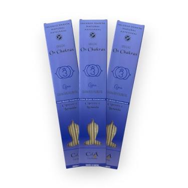 Imagem de Kit com 3 Incensos Naturais e Artesanais Vareta Chakras Frontal Cipreste Lavanda
