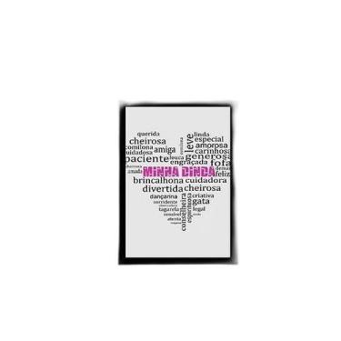 Imagem de Quadro Minha Dinda Qualidades Coração Branco 45X34 Preta - Quadros On-