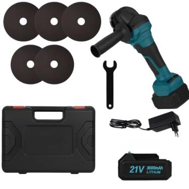 Imagem de Esmerilhadeira Lixadeira Angular A Bateria 21v Sem Fio Brushless 125mm C/Maleta e Discos