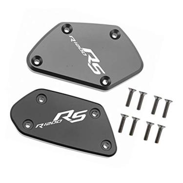 Imagem de Acc-Creativity Tampa do reservatório de fluido de freio dianteiro de alumínio para motocicleta Tampa do reservatório do cilindro mestre compatível com BMW R1200RS 14-19 (titânio)