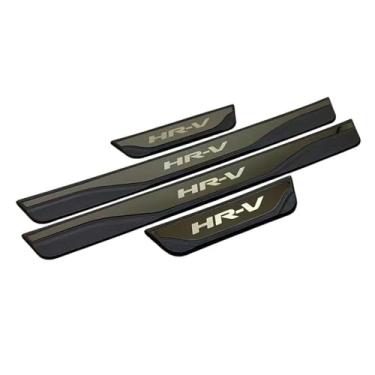 Imagem de 4 Peças Guarnição de Soleira de Porta de Carro para Honda HR-V HRV 2023 2024 2025, Protetor de soleira de porta de carro soleira de porta protetor de entrada guarnição