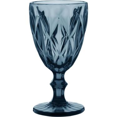 Imagem de Taça Água 17X9X9Cm 320Ml Vidro Azul 6Pç