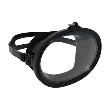 Imagem de kowaku Óculos de mergulho, máscara de snorkel antiembaçante de silicone e vidro, portátil, ângulo amplo, à prova de vazamentos, equipamento de mergulho com, Moldura Pp Preta