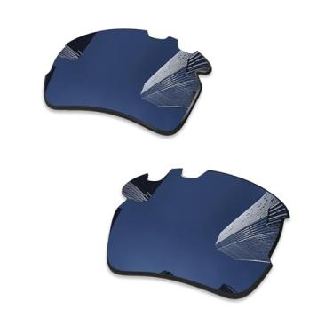 Imagem de Lentes de reposição espelhadas polarizadas premium Combime 8 para óculos de sol Oakley Flak 2.0 XL ventilados OO9188 - Espelho cromado preto, Cromado preto, One Size