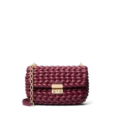 Imagem de Michael Kors Bolsa de ombro grande com corrente conversível Tribeca, Ferragens douradas/todo tecido/amoreira, One Size