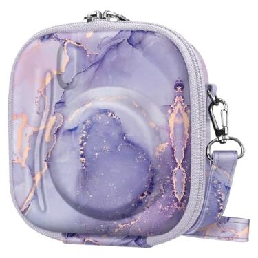 Imagem de FINTIE Capa Protetora Para Câmera Instantânea Fujifilm Instax Mini 12/11/99/8/7S/90/70 - Rígida À Prova De Choque Com Alça Ajustável Removível, Cor Lilás