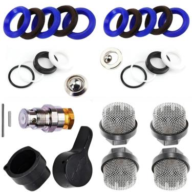 Imagem de QMTCYXGS 246385 Filtro De Entrada Mangueira E 244194 235014 Conjunto Drenagem Válvula Pulverização Para Graco 390 395 490 495 595 Kit Reparo Bomba Bombas Pintura Airless Wagner Spraytech Titan, Pist