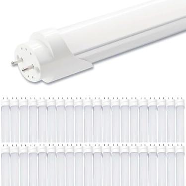 Imagem de Aolyty Lâmpada Tubular Led T8, 9 W, 6500 K, Superbrilhante, Com Alimentação Dupla, Sem Reator, 2 Pés E 24 Pol., Para Depósito, Garagem, Escritório, Casa - Pacote 40 Unidades
