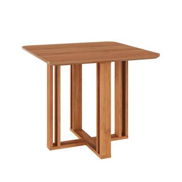 Imagem de Mesa de Jantar Quadrada com Tampo MDF Flora Cinamomo 95 cm