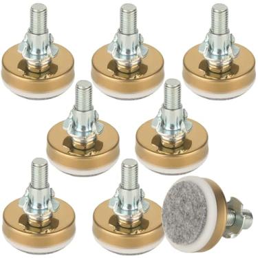 Imagem de Pés niveladores de móveis, nivelador de pernas, base de diâmetro de 1,175 cm, pés de nivelamento ajustáveis, rosca M10, capacidade de 500 kg, para pernas de mesa, móveis, pés, armários, sofás, mesas