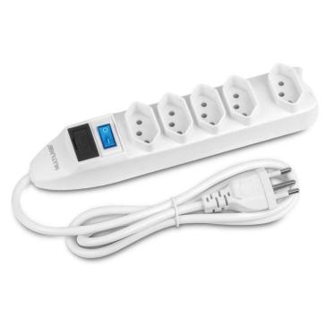 Imagem de Filtro De Linha 5 Tomadas Branco Wi300