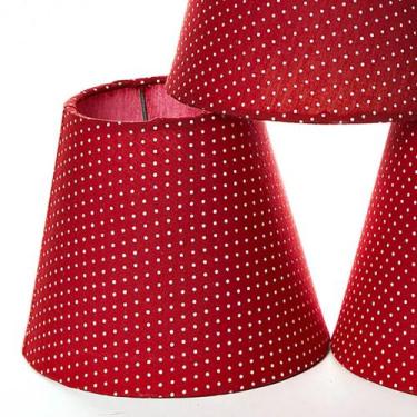 Imagem de Jogo Cúpulas Para Lustre Vermelha Quarto Infantil (3 Unid.) - Potinho 