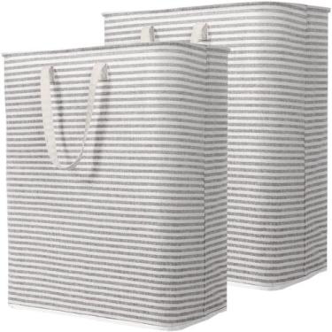 Imagem de Cesto de roupa suja Lifewit Large dobrável 2x125L impermeável