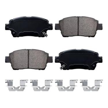 Imagem de HYFTJYZ Pastilhas de freio dianteiras para carro compatíveis com Toyota Prius Toyota Echo Toyota MR2 Toyota Celica GT e Scion iQ xA xB, pastilhas de freio de cerâmica reposição automotiva DIY,
