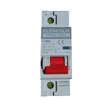 Imagem de Disjuntor Snetec 1P DC 80A 100A 125A 250V Solar / Bateria / Som, 80A
