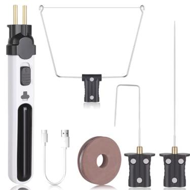 Imagem de Genround Cortador de espuma sem fio 6 em 1, kit de ferramentas de caneta para máquina de corte elétrica, caneta de corte de isopor, ferramentas de escultura em espuma para furos de corte de