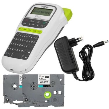 Imagem de Rotulador Brother Pt-h110 + 2 Fita Compatível Tze231 + Fonte