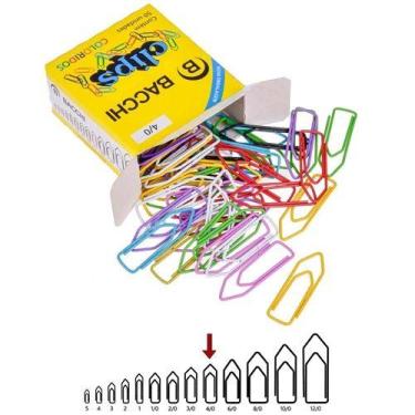 Imagem de Clipes Colorido 4/0 Bacchi - 50 Unidades