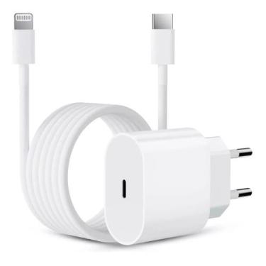 Imagem de Carregador Turbo Fonte 20w USB-C+ Cabo agold Compatível com iphone 11 