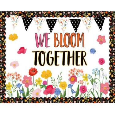 Imagem de Conjunto de quadros de avisos para sala de aula ZOIIWA Flower w/ Borde