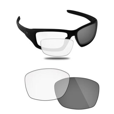 Imagem de Fiskr Lentes polarizadas de substituição compatíveis com óculos de sol Oakley Valve New 2014 OO9236, resistente a impactos e ajuste perfeito, Fotocrômico transparente a cinza, One Size