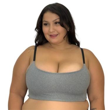 Imagem de Sutiã Plus Size Tecido Canelado Top Grande - c14 Felícia - TERRA E MAR