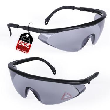 Imagem de BISON LIFE Óculos de segurança antiembaçamento Simone com protetores laterais embutidos, lentes antiarranhões e 99% de proteção UV, hastes ajustáveis, óculos de proteção ANSI Z87 para homens e