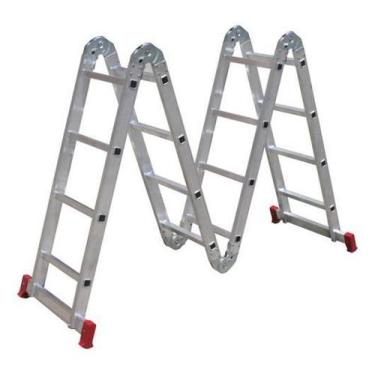 Imagem de Escada Articulavel 16 Degraus 4X4 Aluminio 4,23M Botafogo